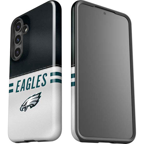 NFL Philadelphia Eagles White Striped Galaxy S24 Plus Impact Case